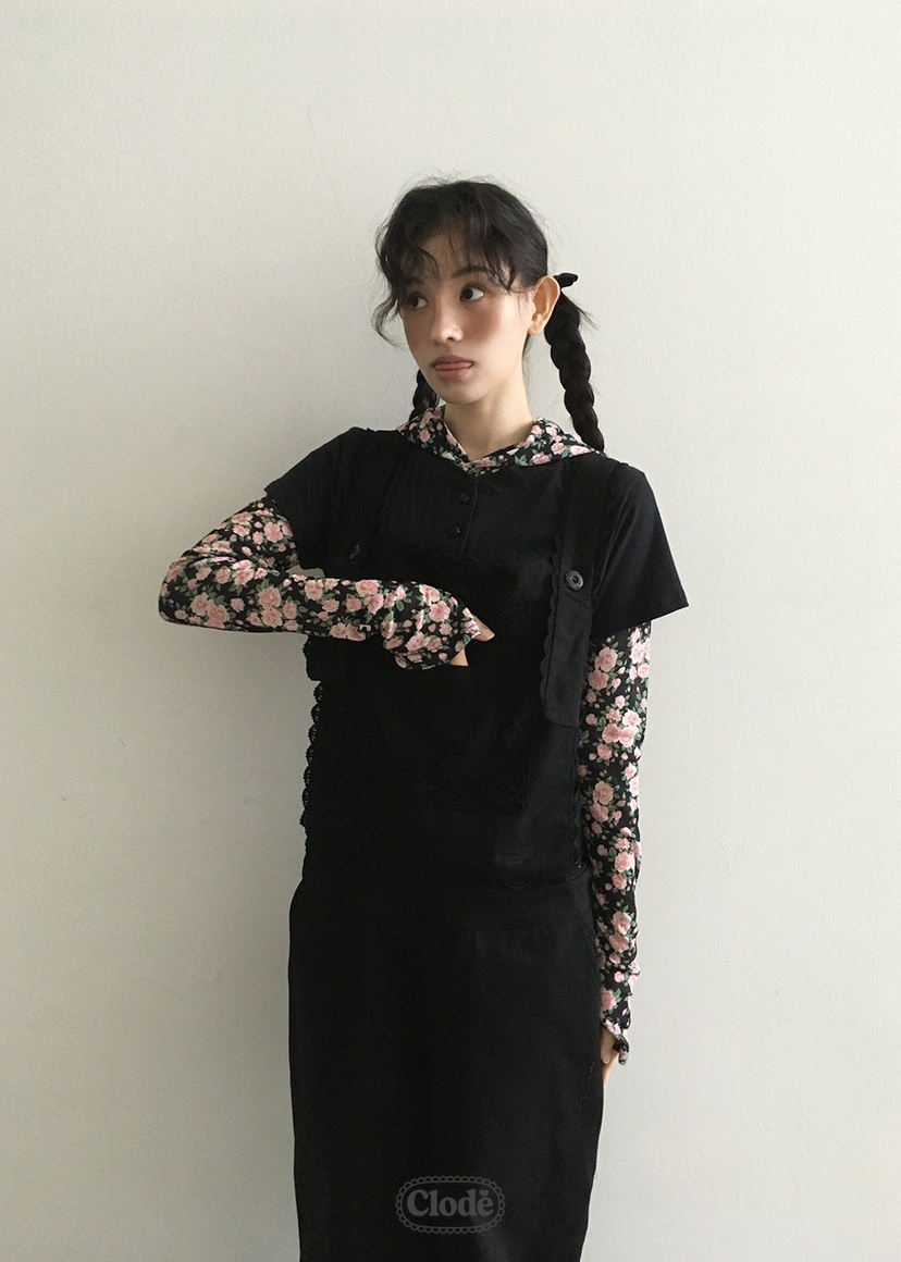 CLODE東大門㊣代購女士新品職業長袖T恤不含圍巾假兩件連帽CLODE長袖T恤圖色3