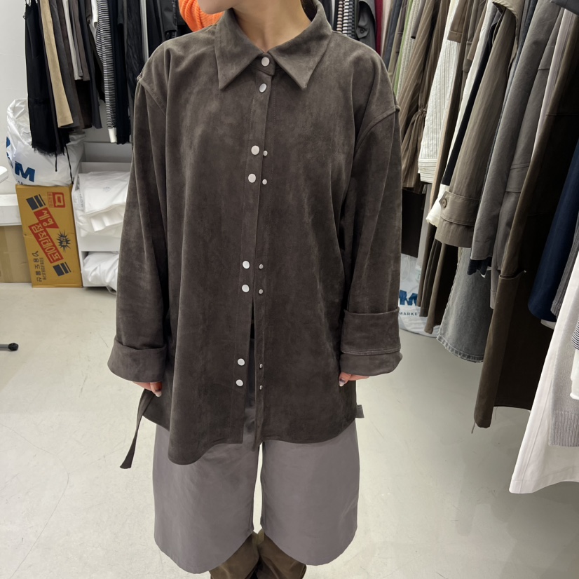 PADO韓國直郵㊣女裝新品休閑職業熱賣人氣襯衫蕾絲衫絨面革PADO襯衫/蕾絲衫圖色2