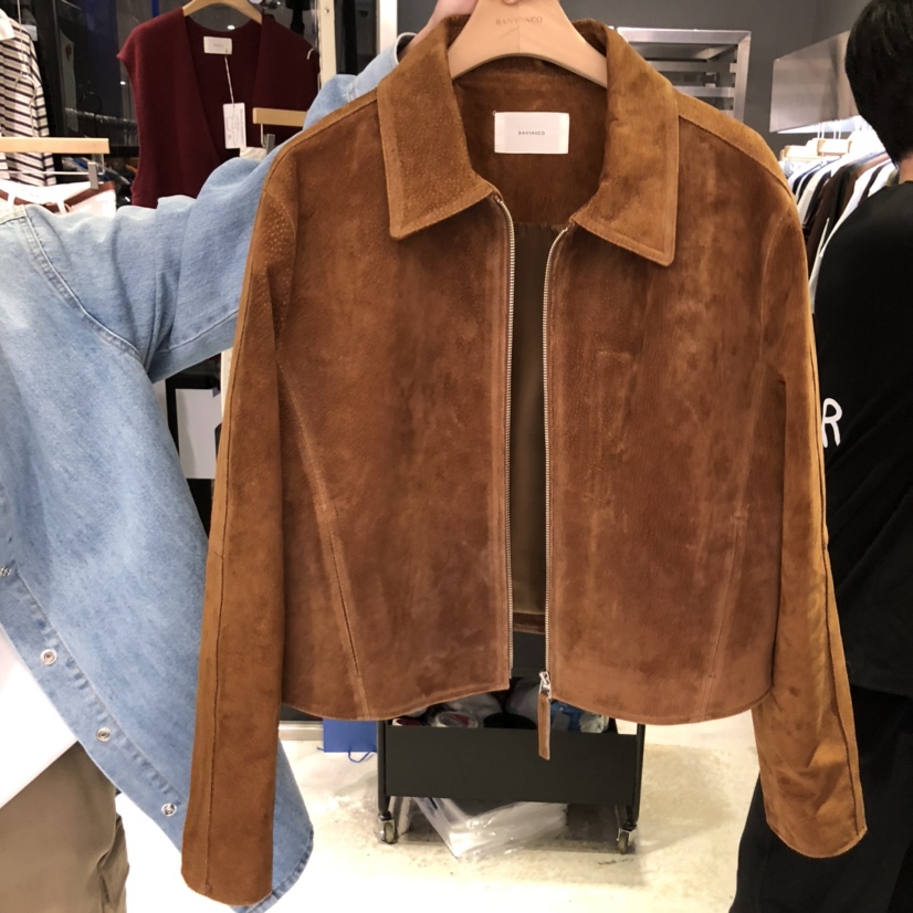 BANY ANCO東大門㊣直郵女裝新品熱賣25秋冬休閑夾克真麂皮BANY ANCO夾克圖色1