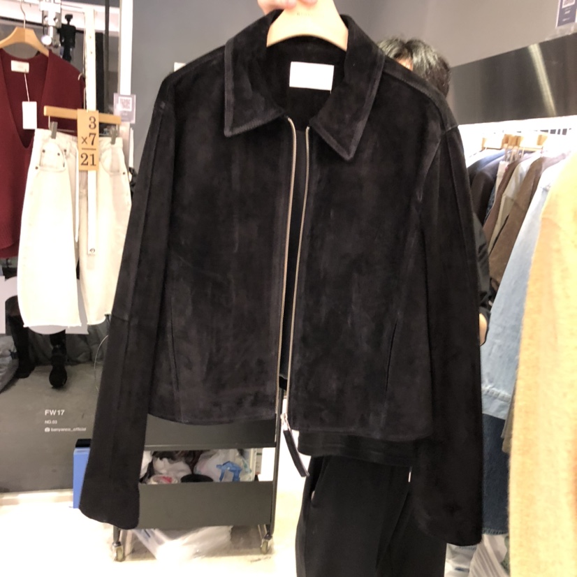 BANY ANCO東大門㊣直郵女裝新品熱賣25秋冬休閑夾克真麂皮BANY ANCO夾克圖色2