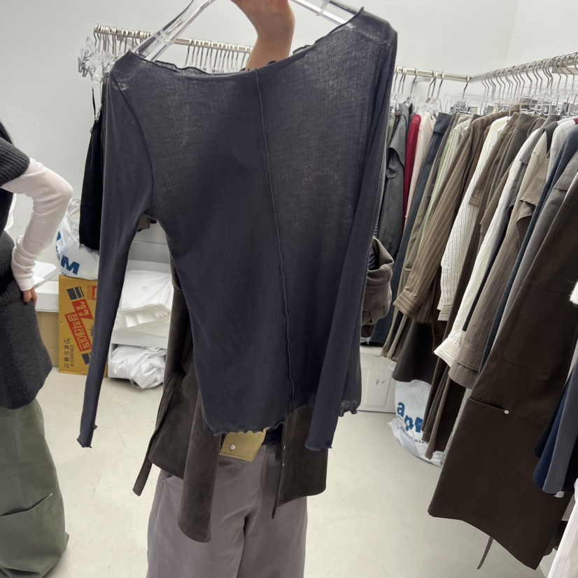 PADO東大門㊣代購女士新款推薦人氣25秋冬休閑時尚長袖T恤船領PADO長袖T恤