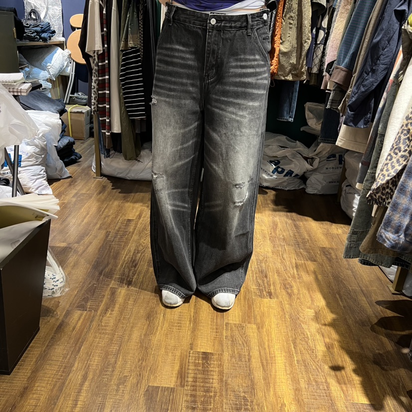 MERCI LINDA韓國代購㊣女裝新品25秋冬真品推薦休閑牛仔褲MERCI LINDA牛仔褲