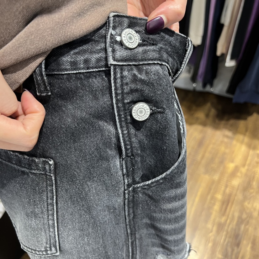 MERCI LINDA韓國代購㊣女裝新品25秋冬真品推薦休閑牛仔褲MERCI LINDA牛仔褲