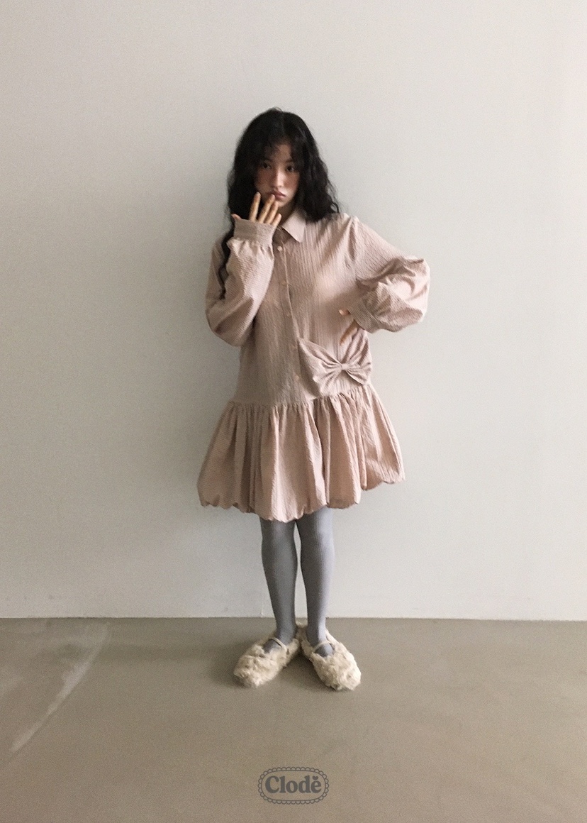 CLODE東大門㊣代購女士新款熱賣25秋冬推薦休閑連衣裙不含圍巾CLODE連衣裙