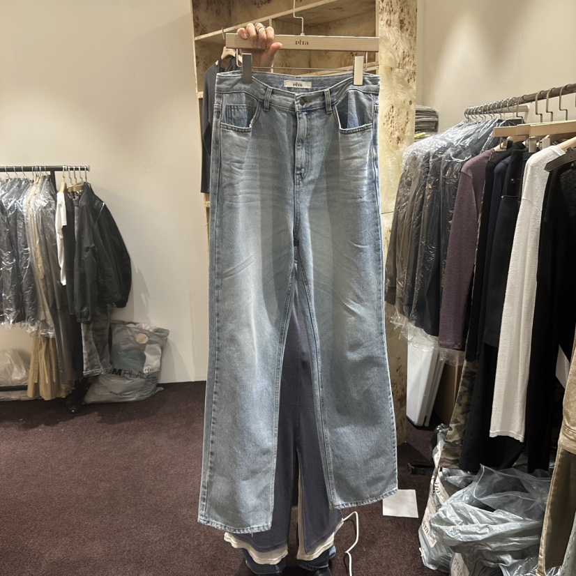 PITA韓國代購㊣女裝新品職業休閑時尚真品25秋冬熱賣牛仔褲THE VERLIN/piTa牛仔褲圖色1