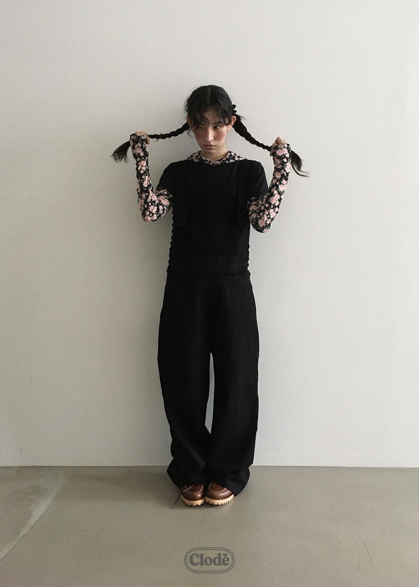 CLODE韓國直郵㊣女裝新款人氣推薦25秋冬時尚休閑背帶褲蕾絲CLODE背帶褲