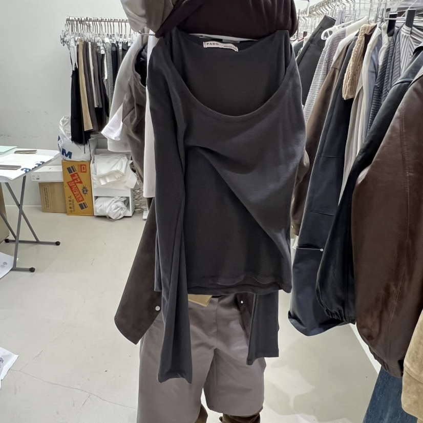 PADO東大門㊣實拍女裝新款人氣25秋冬職業真品休閑長袖T恤圓領PADO長袖T恤圖色5