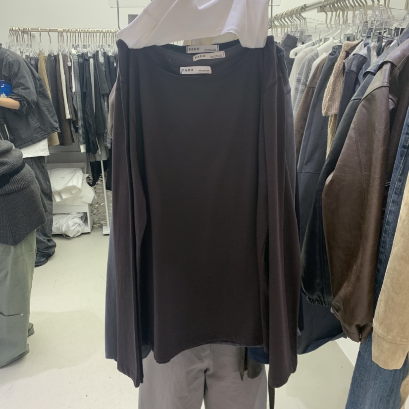 PADO韓國直郵㊣女裝新品時尚職業熱賣人氣真品休閑推薦長袖T恤PADO長袖T恤圖色2