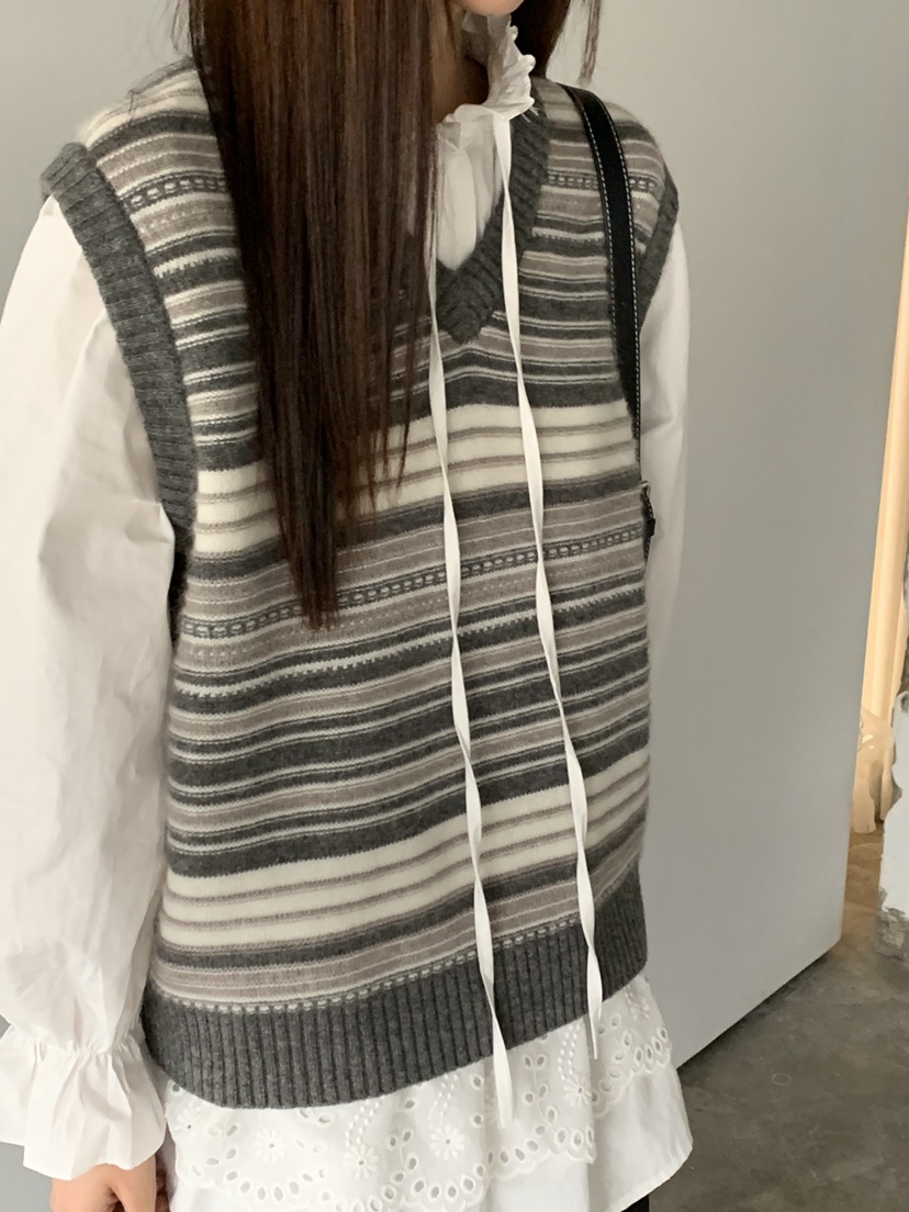 RIVER RAIN韓國代購㊣女士新品25秋冬推薦休閑吊帶背心羊毛RIVER RAIN吊帶/背心