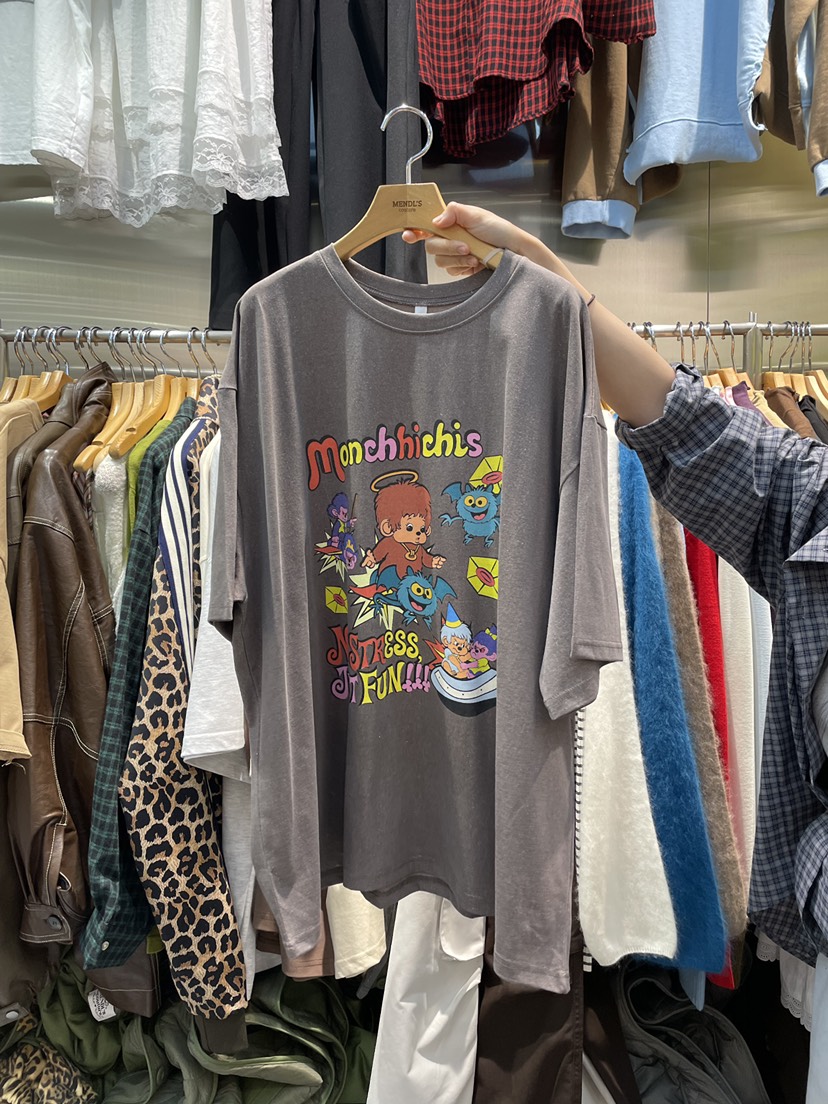 MENDL S韓國直郵㊣女士新款真品休閑人氣25秋冬時尚職業T恤MENDL ST恤圖色2