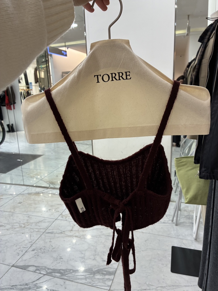 TORRE韓國代購㊣女士新品推薦時尚職業真品熱賣25秋冬吊帶背心TORRE吊帶/背心圖色1