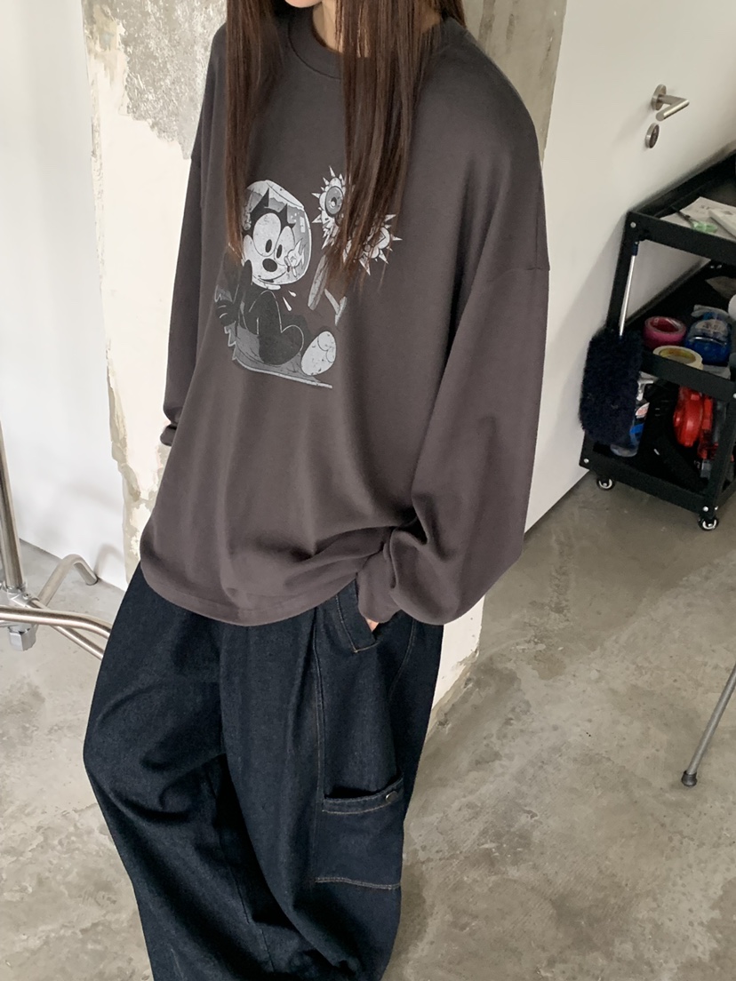 RIVER RAIN韓國代購㊣女裝新品真品推薦休閑職業25秋冬長袖T恤RIVER RAIN長袖T恤