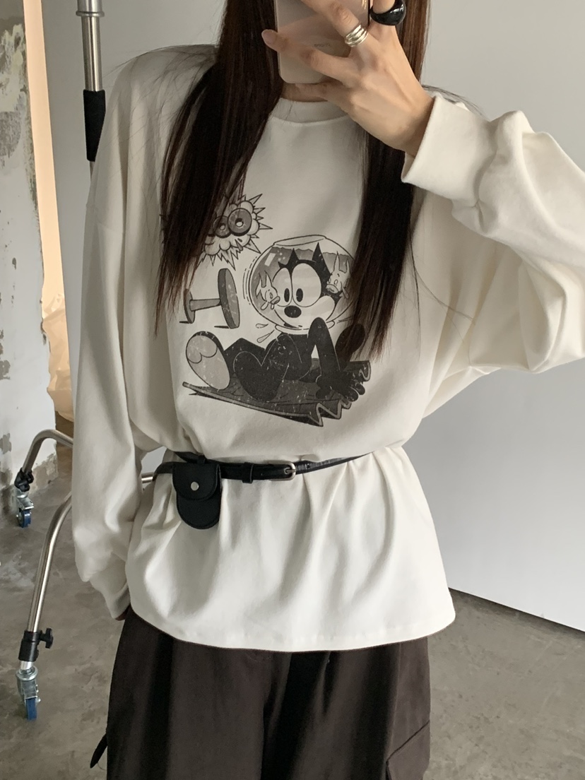 RIVER RAIN韓國代購㊣女裝新品真品推薦休閑職業25秋冬長袖T恤RIVER RAIN長袖T恤