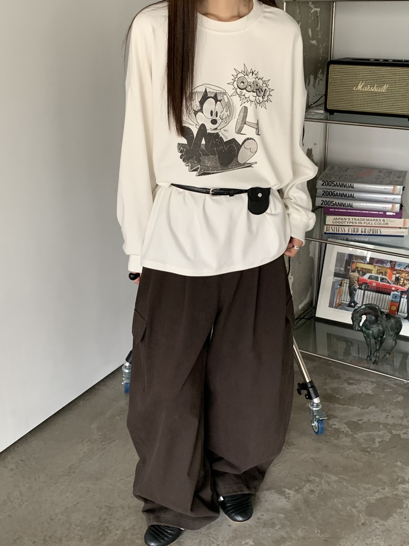 RIVER RAIN韓國代購㊣女裝新品真品推薦休閑職業25秋冬長袖T恤RIVER RAIN長袖T恤