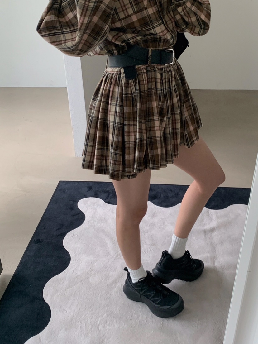 VERANDA韓國代購㊣女裝新款真品時尚職業休閑人氣連衣裙格紋VERANDA連衣裙