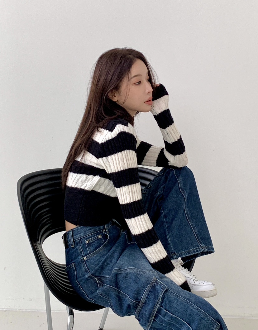 EIGHTGLOW東大門㊣直郵女士新品推薦時尚休閑職業針織衫圍巾EIGHTGLOW針織衫
