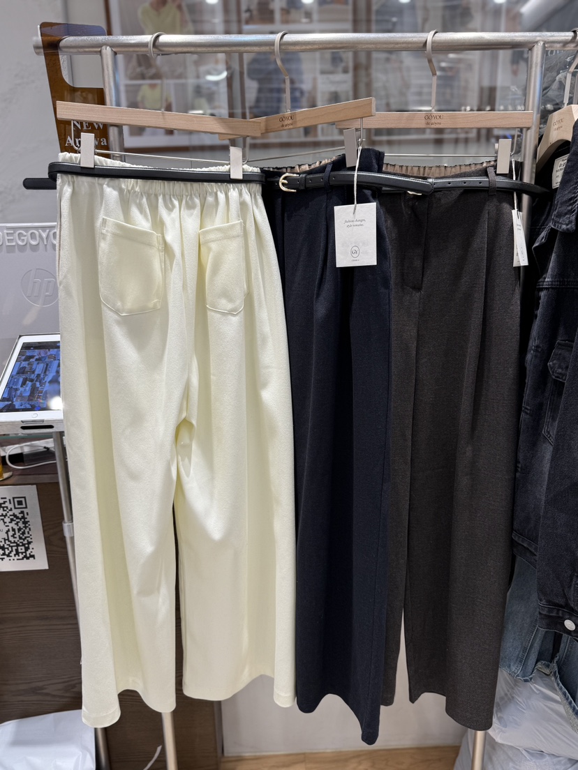 DE GO YOU東大門㊣直郵女士新品人氣25秋冬熱賣休閑褲含腰帶DE GO YOU休閑褲