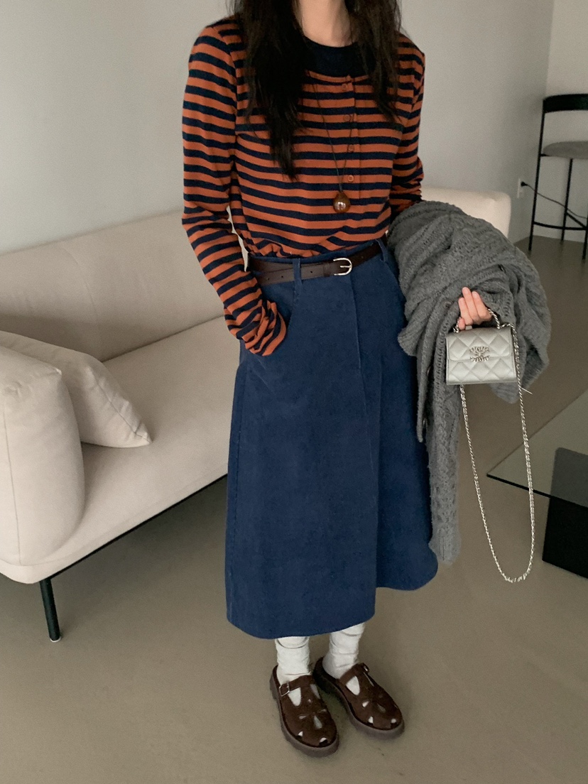 CAMEL-P東大門㊣代購女士新品25秋冬半身裙中短裙Came_l 家半身裙/中短裙