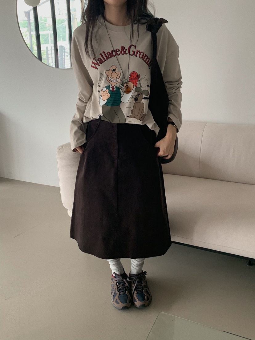 CAMEL-P東大門㊣代購女士新品25秋冬半身裙中短裙Came_l 家半身裙/中短裙