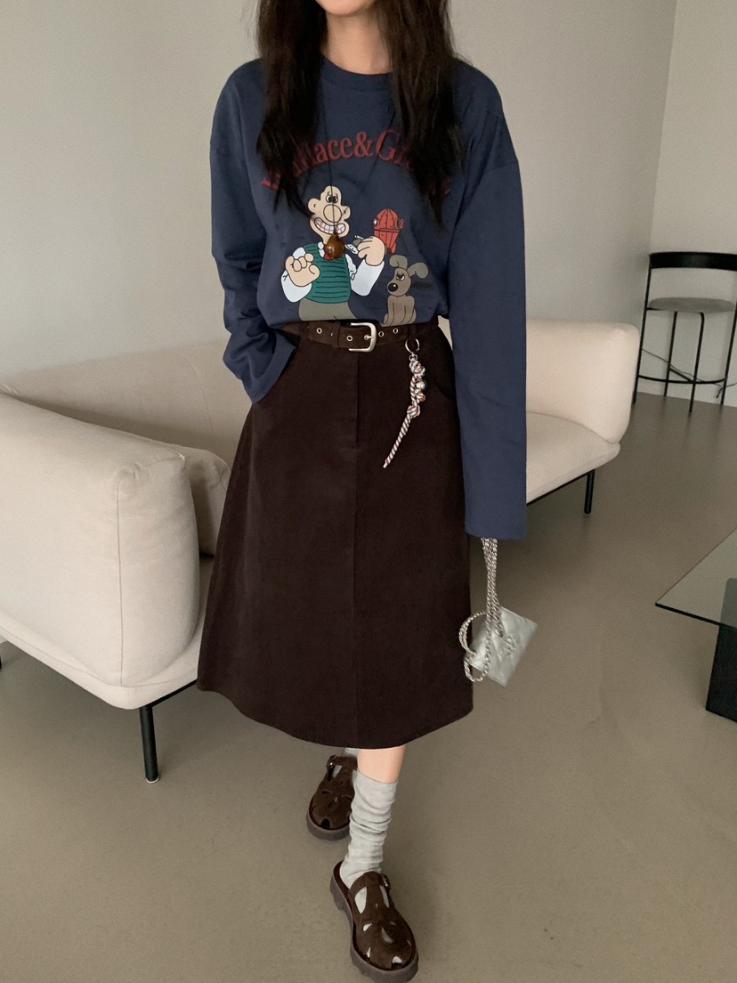 CAMEL-P東大門㊣代購女士新品25秋冬半身裙中短裙Came_l 家半身裙/中短裙