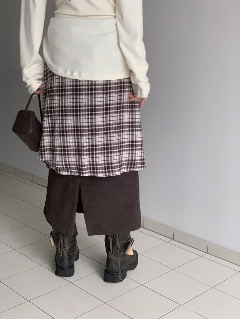 VAARA東大門㊣實拍女士新款職業休閑時尚襯衫蕾絲衫奶油色格紋VAARA襯衫/蕾絲衫
