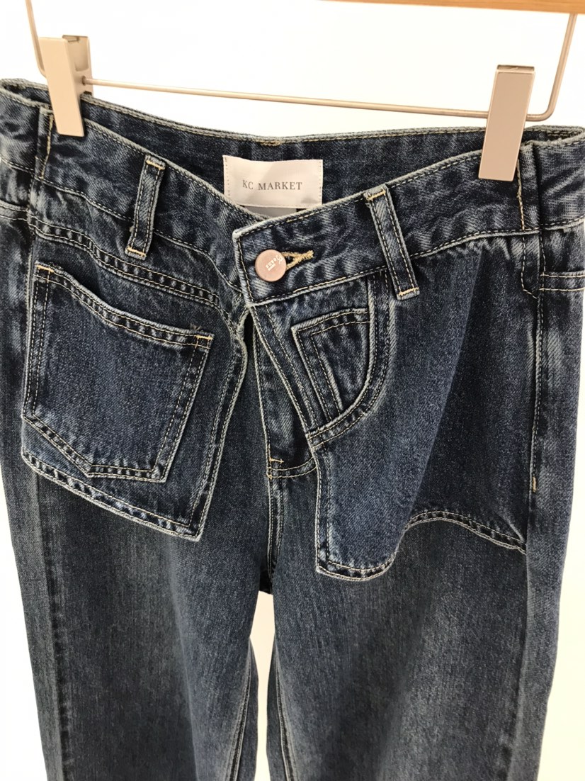 KC MARKET東大門㊣實拍女士新品休閑時尚推薦人氣熱賣牛仔褲KC MARKET牛仔褲