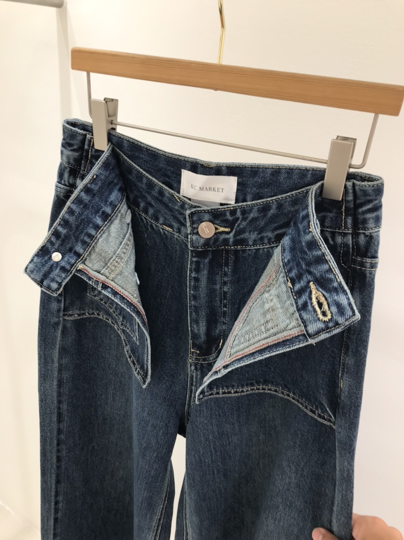 KC MARKET東大門㊣實拍女士新品休閑時尚推薦人氣熱賣牛仔褲KC MARKET牛仔褲