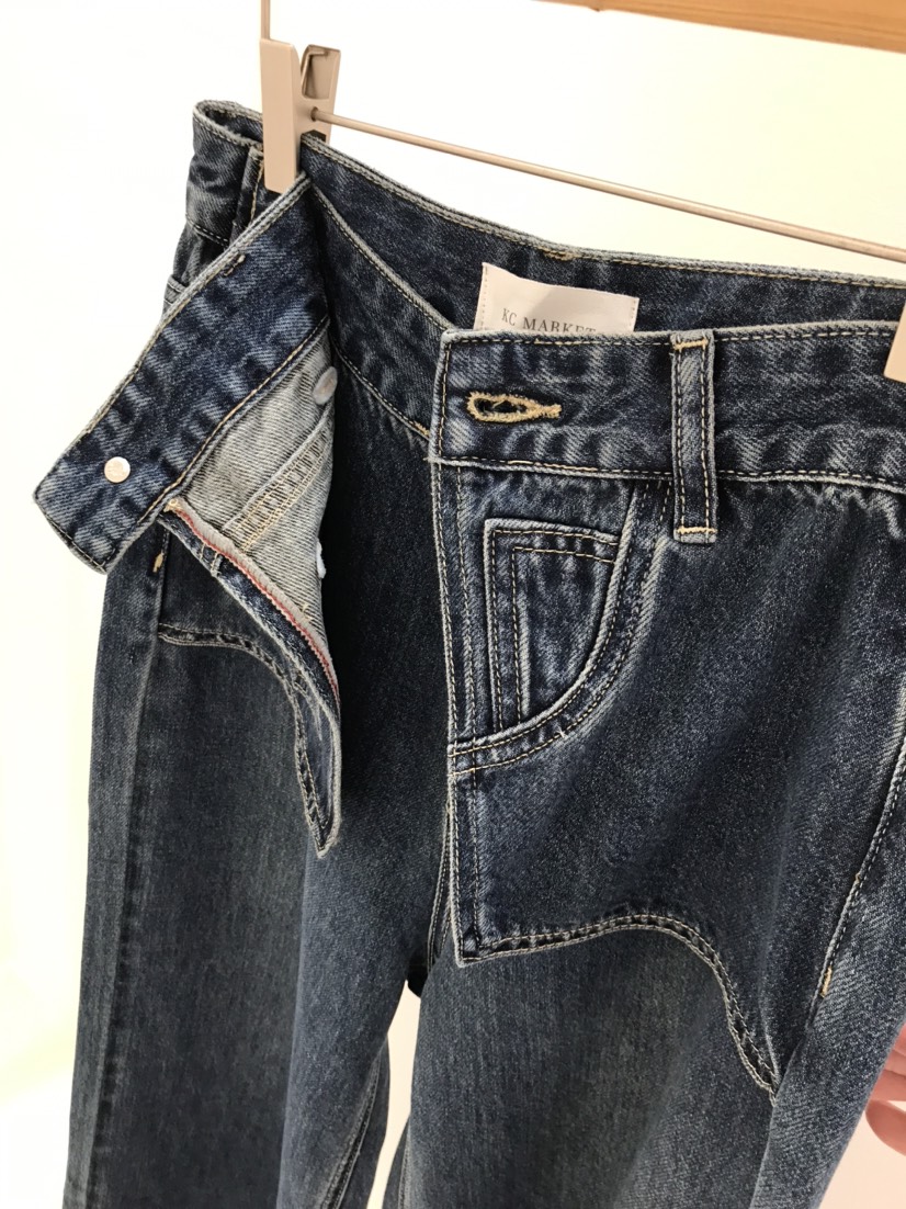 KC MARKET東大門㊣實拍女士新品休閑時尚推薦人氣熱賣牛仔褲KC MARKET牛仔褲
