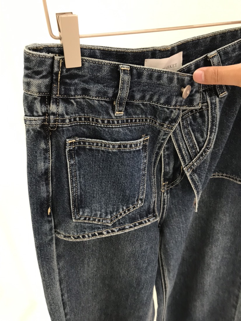 KC MARKET東大門㊣實拍女士新品休閑時尚推薦人氣熱賣牛仔褲KC MARKET牛仔褲