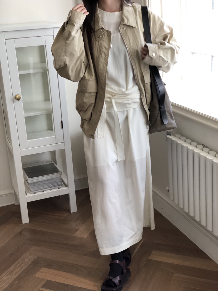 THE ABLE東大門㊣實拍女裝新款休閑熱賣真品職業連衣裙系帶THE ABLE/TA連衣裙