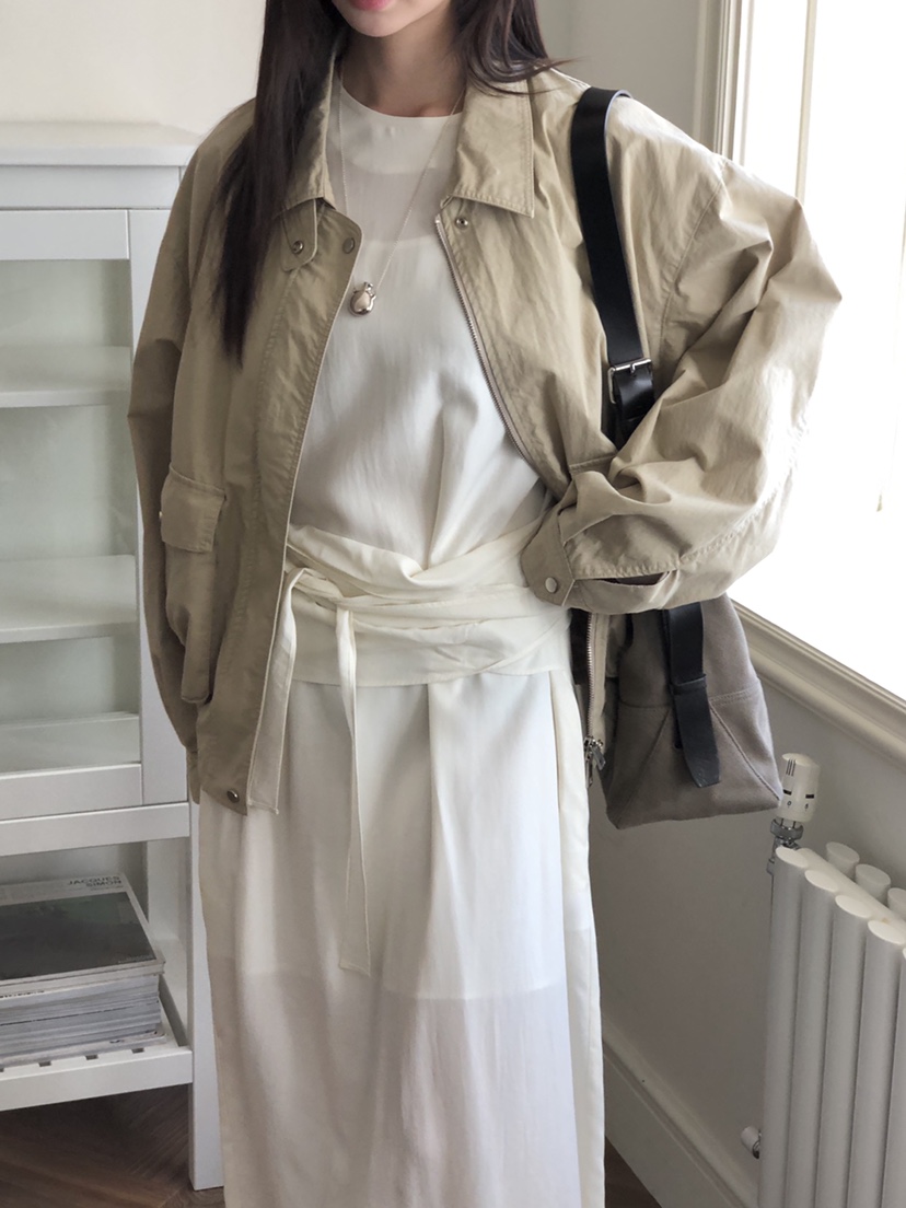THE ABLE東大門㊣實拍女裝新款休閑熱賣真品職業連衣裙系帶THE ABLE/TA連衣裙