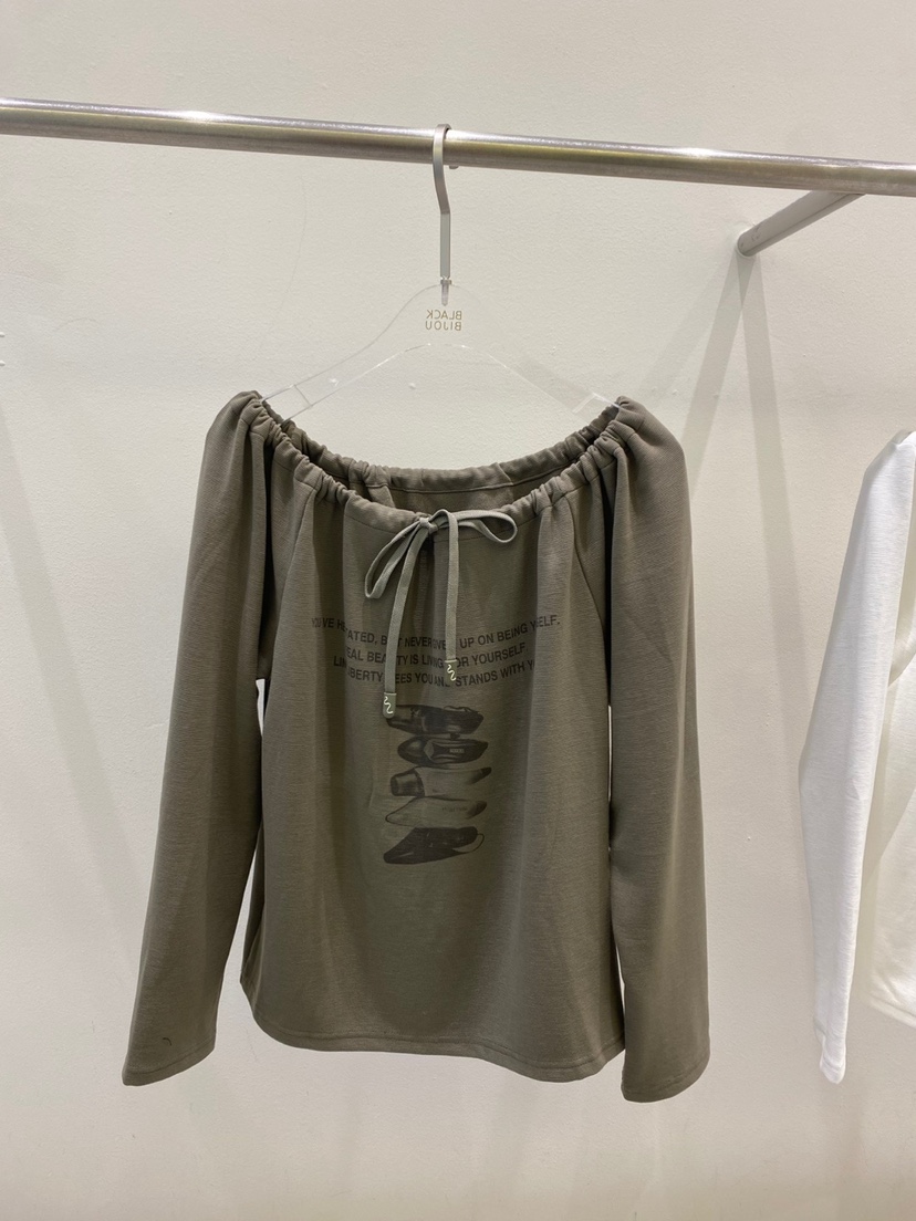 BLACK BIJOU東大門㊣實拍女裝新品人氣休閑真品25秋冬長袖T恤BLACK BIJOU長袖T恤圖色1