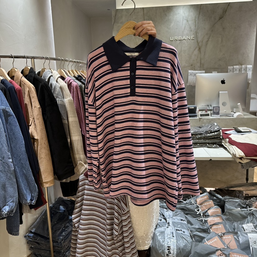 URBANE-P東大門㊣實拍女裝新品熱賣推薦真品長袖T恤可愛的URBANE-P長袖T恤圖色1