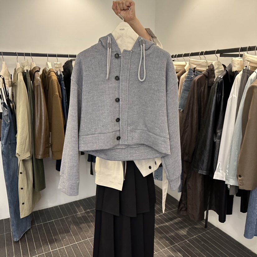 FIND-P東大門㊣代購女士新款熱賣時尚職業真品夾克拉鏈連帽FIND-P夾克圖色1