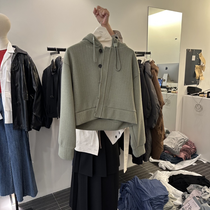 FIND-P東大門㊣代購女士新款熱賣時尚職業真品夾克拉鏈連帽FIND-P夾克圖色2