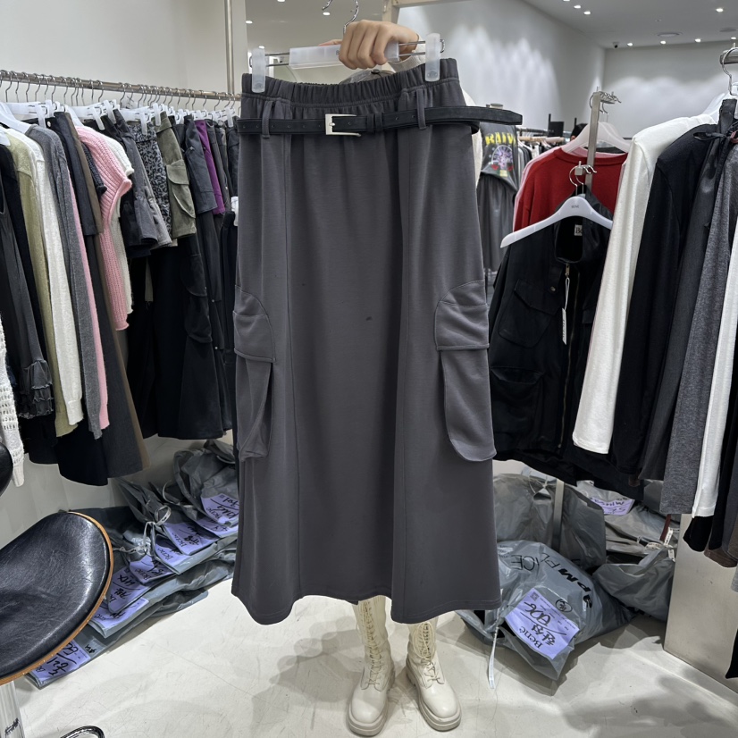 BENE東大門㊣直郵女裝新品25秋冬真品時尚熱賣長裙不含腰帶BENE長裙圖色5