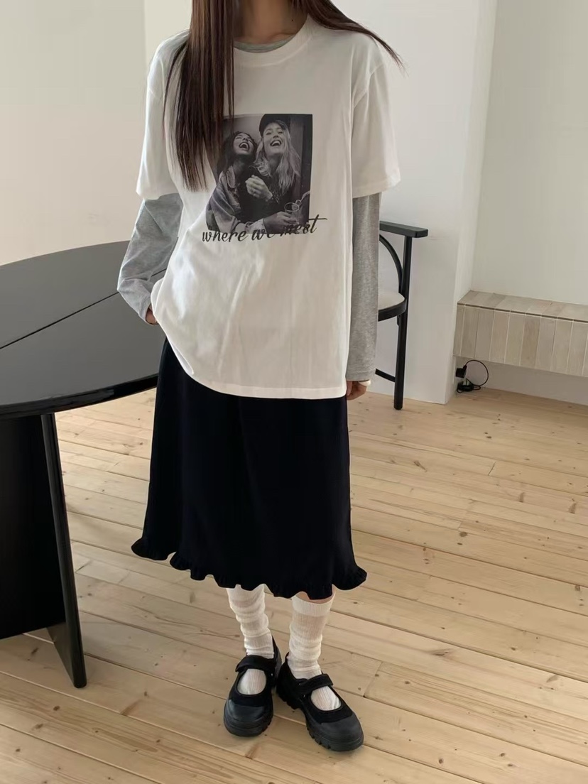ANOU韓國直郵㊣女裝新款熱賣25秋冬推薦真品職業休閑人氣T恤ANOUT恤