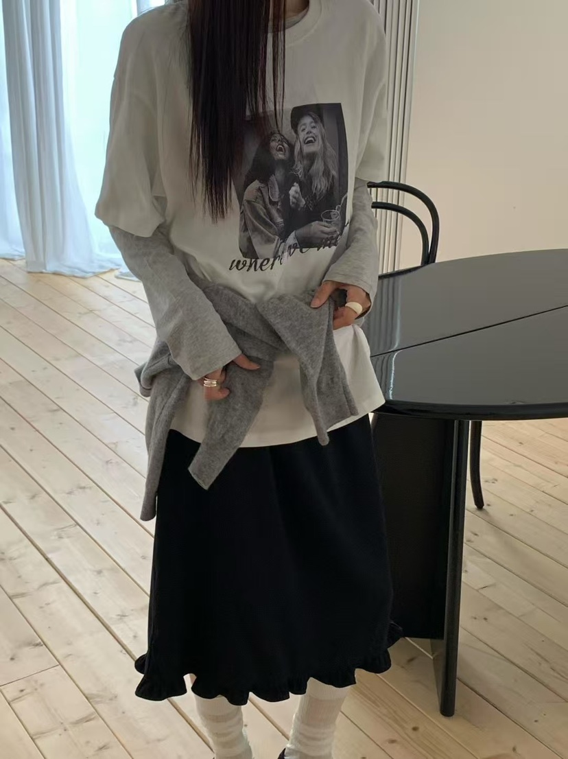 ANOU韓國直郵㊣女裝新款熱賣25秋冬推薦真品職業休閑人氣T恤ANOUT恤