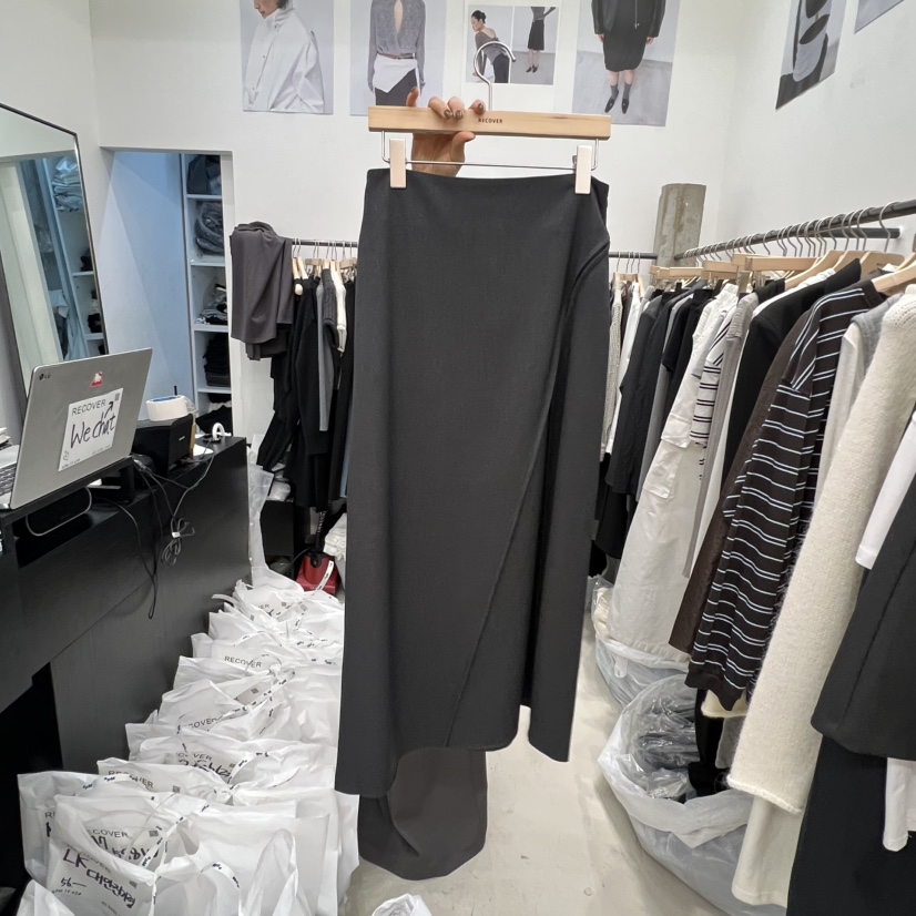 RECOVER東大門㊣實拍女士新品25秋冬推薦真品職業半身裙中短裙RECOVER/MOMENT半身裙/中短裙圖色1