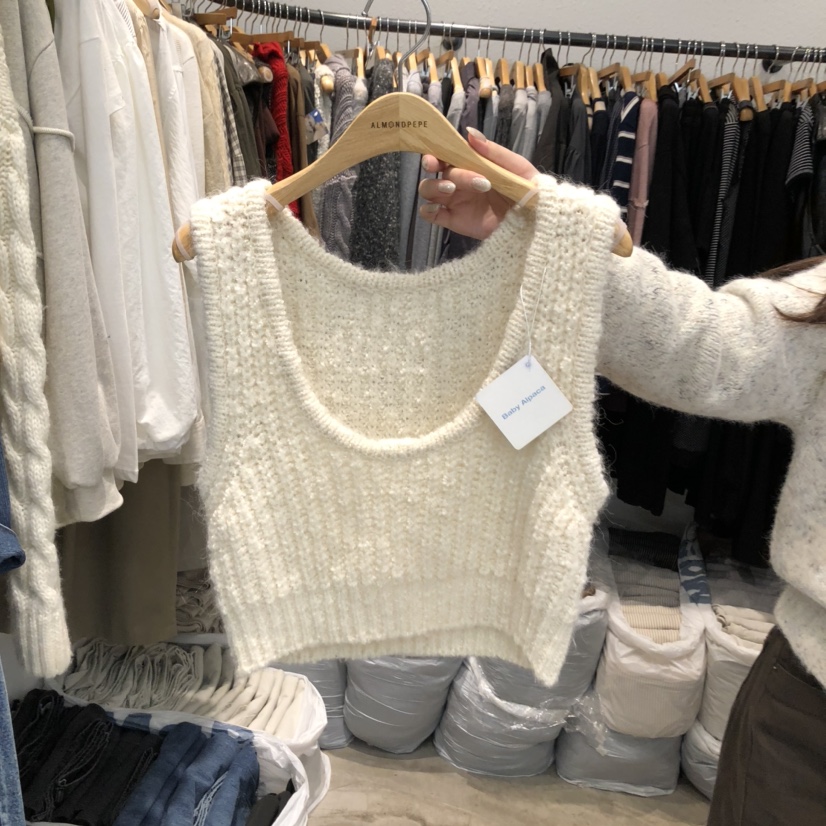ALMOND PEPE東大門㊣代購女士新品熱賣人氣吊帶背心不含內搭ALMOND PEPE吊帶/背心圖色2