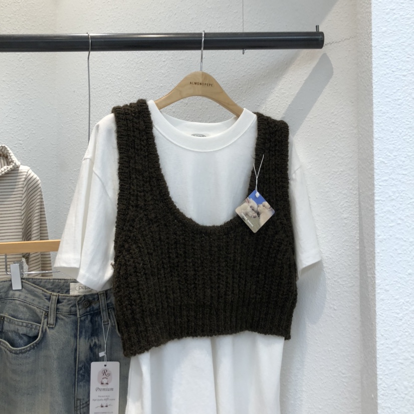 ALMOND PEPE東大門㊣代購女士新品熱賣人氣吊帶背心不含內搭ALMOND PEPE吊帶/背心圖色4