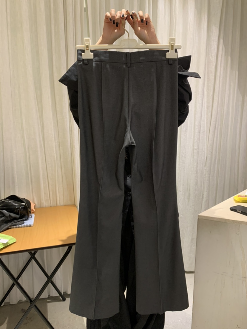 PAPERMOON東大門㊣實拍女士新款真品25秋冬職業時尚休閑褲褶皺paper moon休閑褲