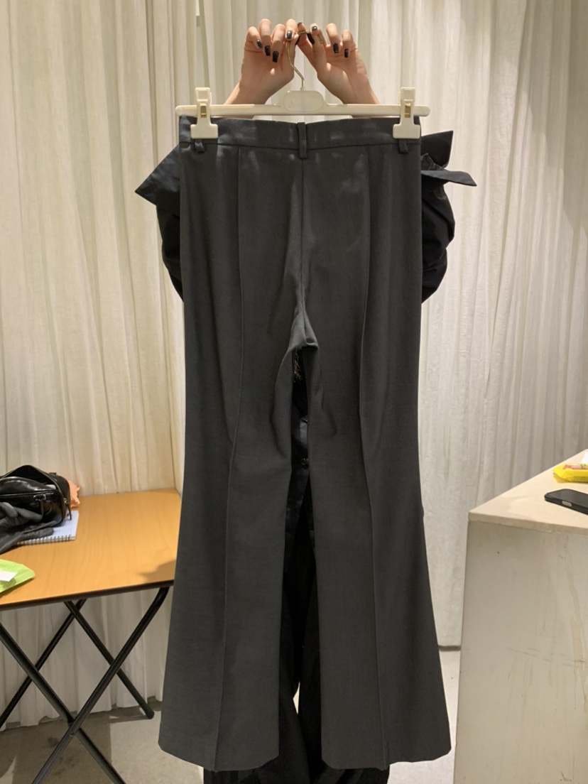 PAPERMOON東大門㊣實拍女士新款真品25秋冬職業時尚休閑褲褶皺paper moon休閑褲