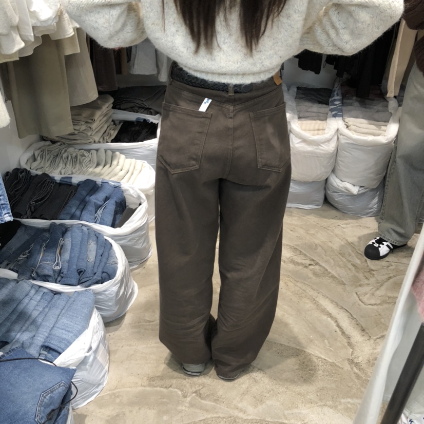 ALMOND PEPE韓國代購㊣女裝新品休閑人氣職業休閑褲不含腰帶ALMOND PEPE休閑褲