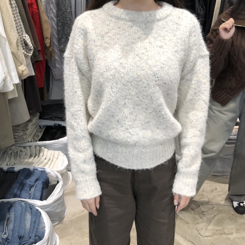 ALMOND PEPE韓國代購㊣女裝新款人氣25秋冬職業毛衣粗花呢ALMOND PEPE毛衣圖色3
