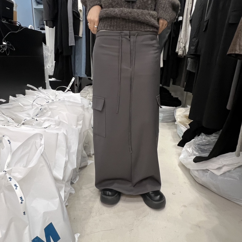 RECOVER韓國直郵㊣女裝新款職業時尚推薦休閑25秋冬長裙口袋RECOVER/MOMENT長裙圖色2