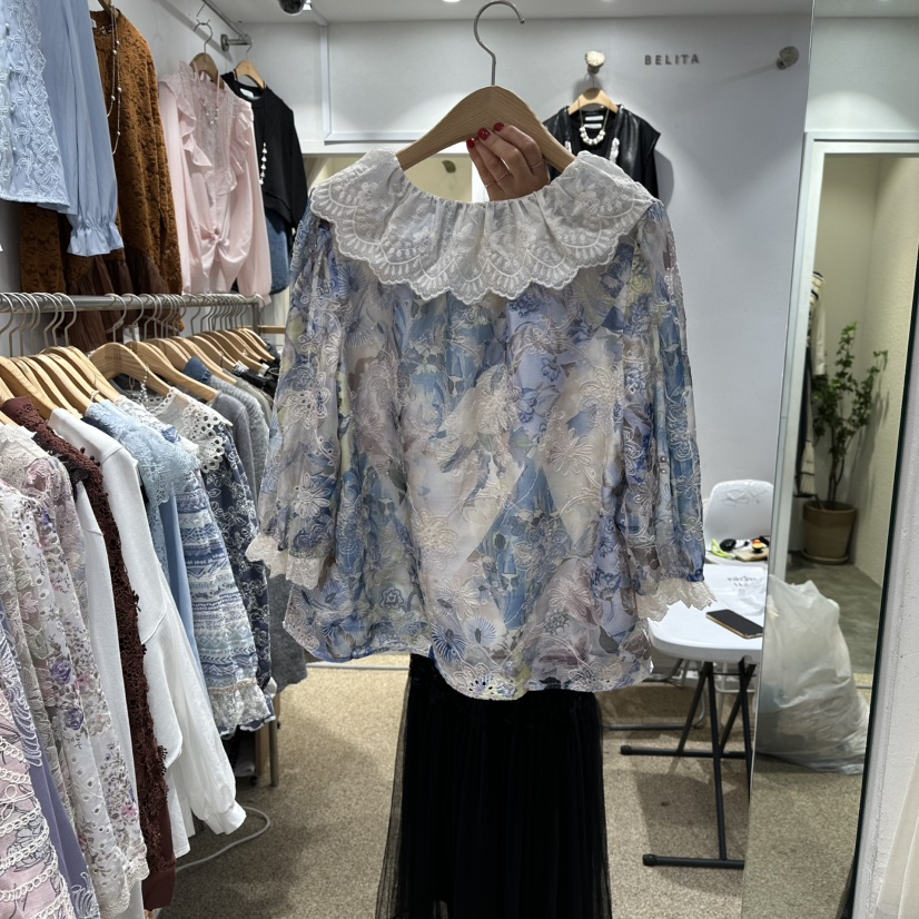 BELITA東大門㊣實拍女士新品推薦職業25秋冬時尚襯衫蕾絲衫BELITA襯衫/蕾絲衫