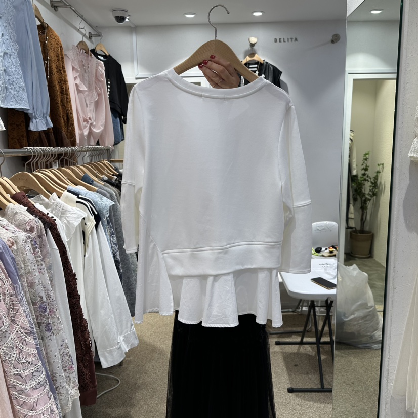 BELITA東大門㊣代購女裝新款時尚人氣熱賣推薦休閑職業長袖T恤BELITA長袖T恤