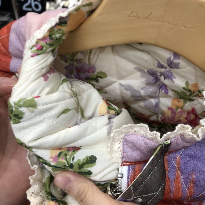 DOHWAJI東大門㊣直郵女裝新品熱賣真品休閑短款棉服蕾絲雙面棉DOHWAJI短款棉服