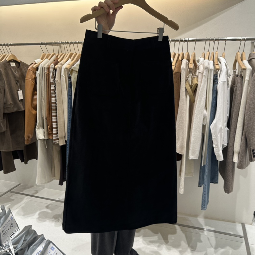 BLUEI-D東大門㊣直郵女士新款休閑真品25秋冬長裙不含腰帶Blue i-d長裙圖色2